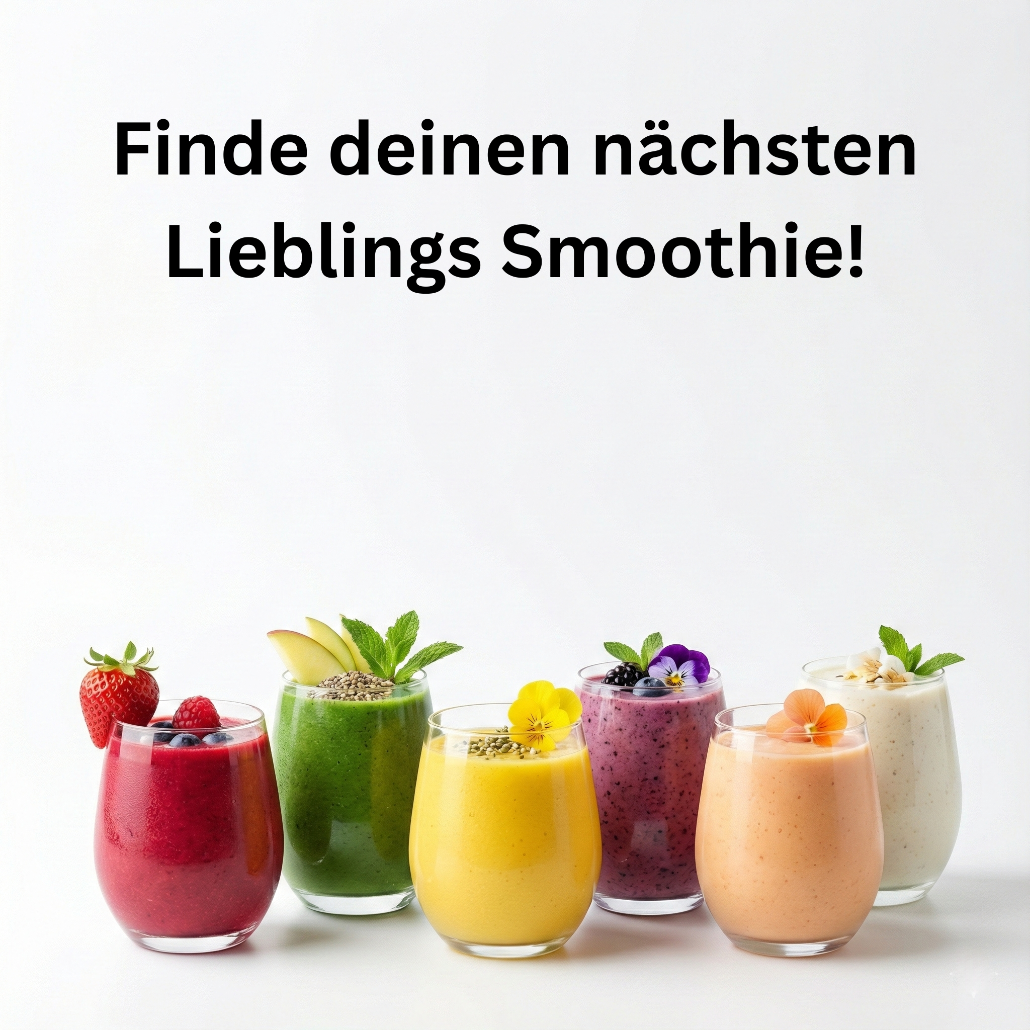 Smoothie Ideen für jeden Tag

Neue Rezepte zum Nachmachen

Mehr Abwechslung im Glas

Deine nächste Lieblingsmischung

Schnell gemixt lecker getrunken