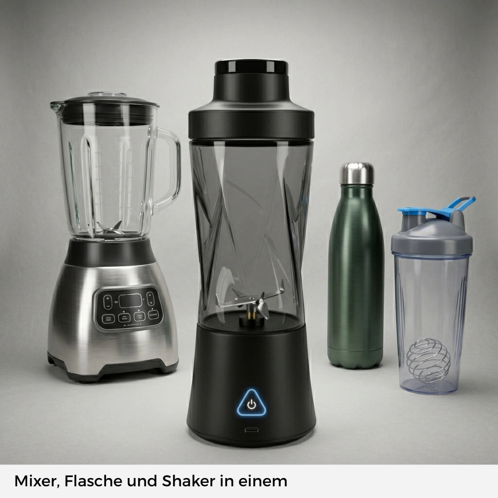 Mixxyy ersetzt Standmixer, Trinkflasche und Shaker in einem Gerät
